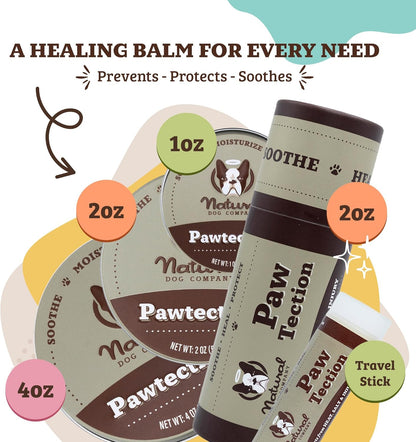 Pawtection Balm for Dogs (0.15Oz Stick) All-Natural, Lick-Safe Dog Paw Protector, Moisturizing Dog Paw Balm for Dry, Cracked Pad, Protects Paw from Winter Ice, Salt & Rough Terrain