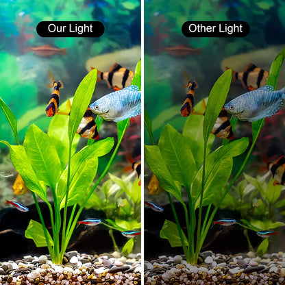 LED Aquarium Light Three-Mode Adjustable Fish Tank Lights 5W 16 LED Planted Aquarium Light Clip Lamp 550LM for 0.24 Inch Thickness 12 Inch Fish Tank