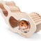 Hamster House W/Climbing Ladder for Hamsters Gerbils Mice or Similar-Sized Pets (Secret Peep Tunnel Hamster Hut)